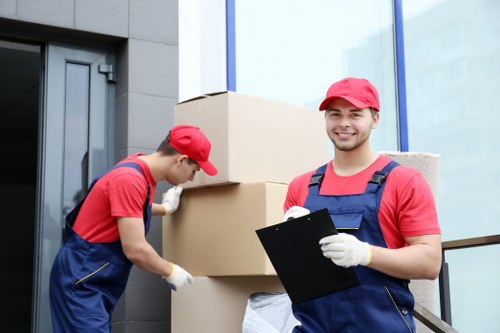 Removals team sorting reusable items for recycling in Dulwich