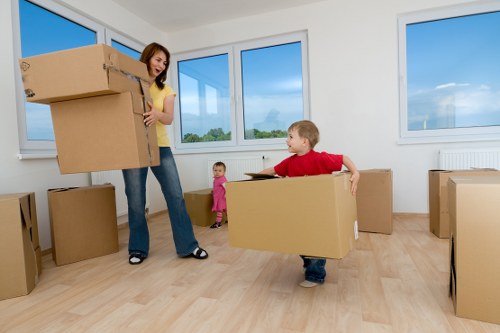 Careful loading of office equipment for a Dulwich move
