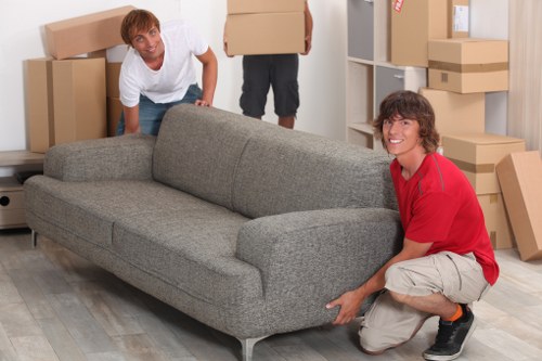 Supervisors reviewing safety procedures during a removals operation