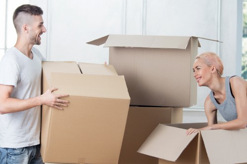 Commercial removals team handling office equipment in the Dulwich area