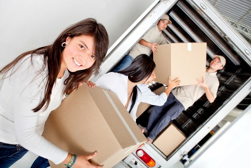 Household furniture being carefully loaded for a home move in Dulwich